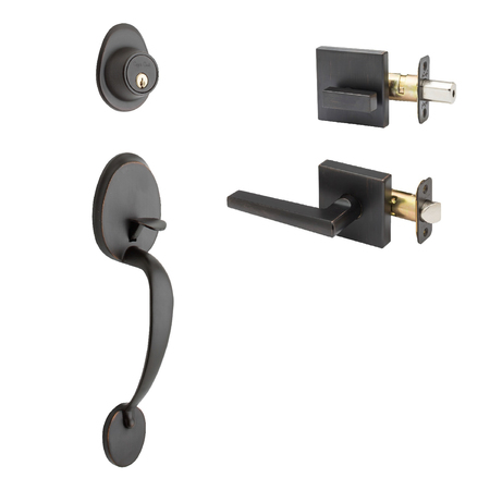 COPPER CREEK Colonial Handleset, Verona Lever Interior Trim, Tuscan Bronze CZ2610XVL-TB